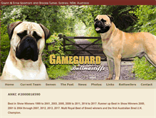 Tablet Screenshot of gameguardbullmastiffs.com